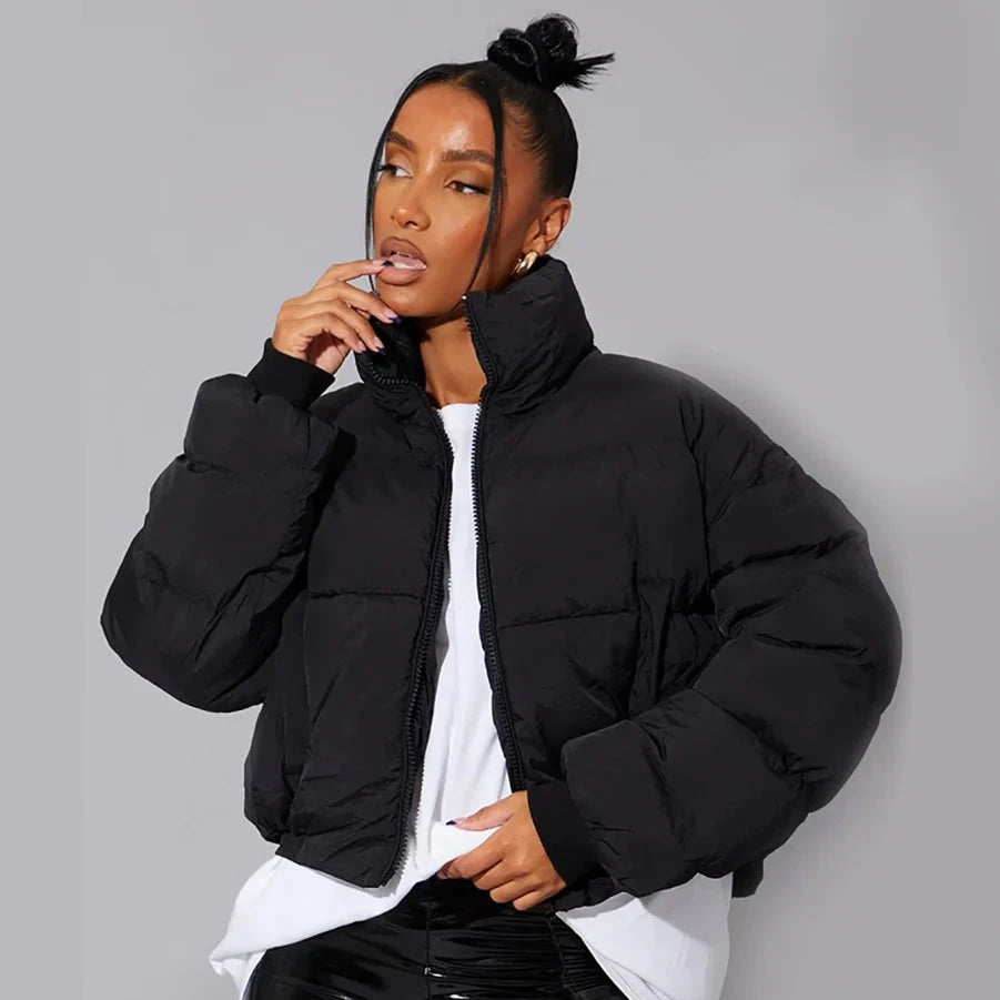 CROPPED MATTE PUFFER JACKET