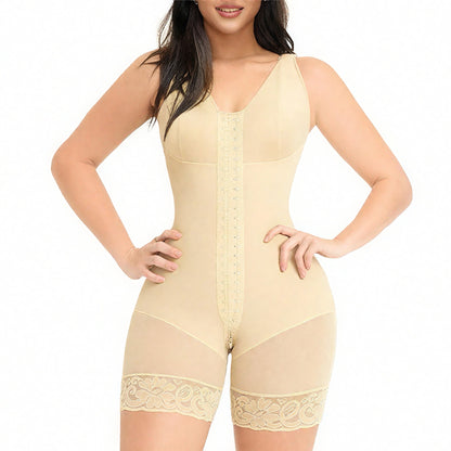 TUMMY CONTROL FULL BODY SHAPER BUTT LIFTER WITH ZIPPER CROTCH