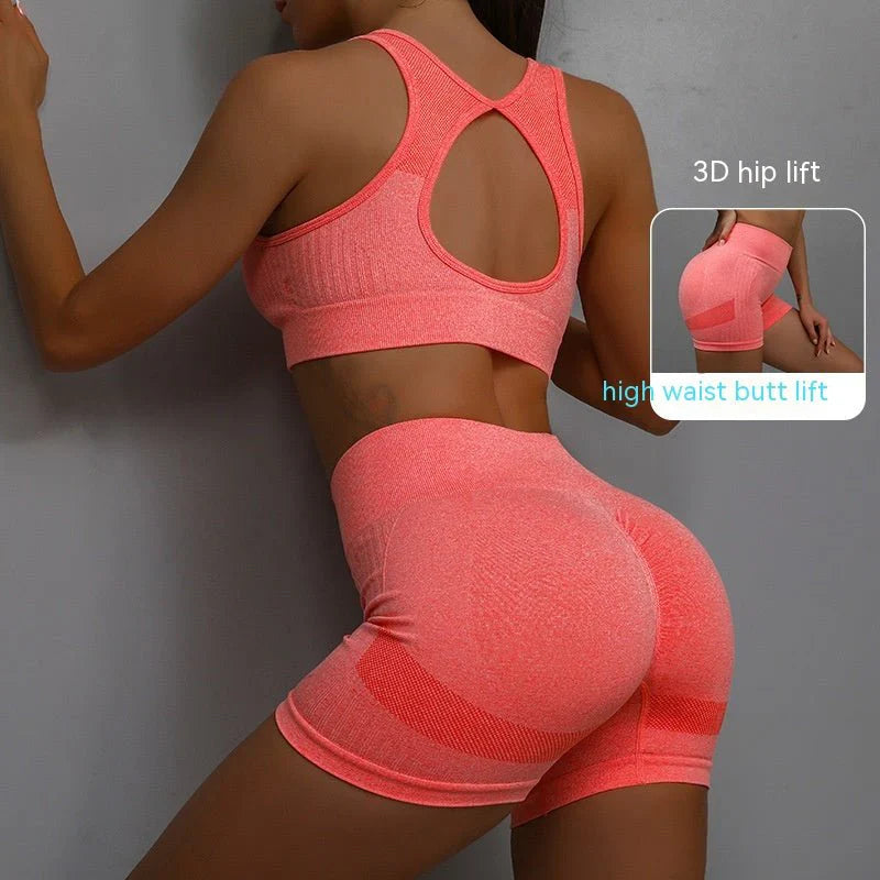 SPORTS BRA & SHORTS SCRUNCH GYM SET