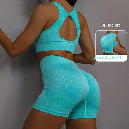SPORTS BRA & SHORTS SCRUNCH GYM SET